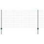 Reja con postes Verde 1 x 10 m Acero