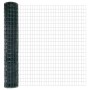 Reja con postes Verde 1.5 x 10 m Acero