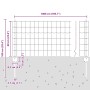 Reja con postes Verde 0.6 x 10 m Acero