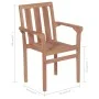Garden chairs 2 units with gray cushions teak wood by vidaXL, Garden chairs - Ref: Foro24-3062209, Price: 261,08 €, Discount: %