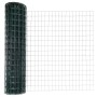Reja con postes Verde 1 x 10 m Acero