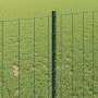 Reja con postes Verde 1 x 10 m Acero