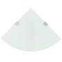 Corner shelves 2 units chrome supports white glass 25x25 cm by vidaXL, Shelves and shelves - Ref: Foro24-3051598, Price: 24,5...