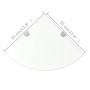 2 Stk. Eckregale mit Chromglasstützen 35x35 cm von vidaXL, Regale und Regale - Ref: Foro24-3051593, Preis: 32,56 €, Rabatt: %