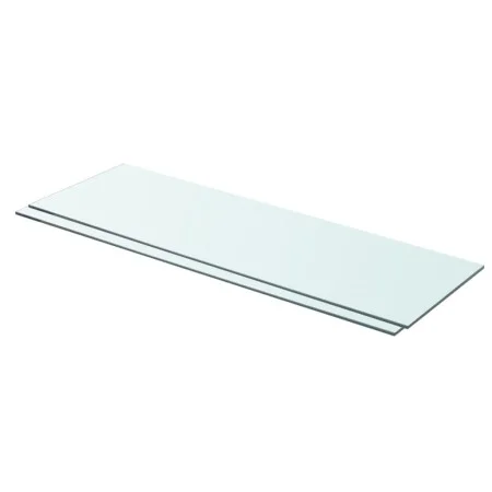 Shelves 2 units transparent glass panel 80x25 cm by vidaXL, Shelves and shelves - Ref: Foro24-3051575, Price: 33,58 €, Discou...