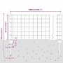 Reja con postes Verde 0.6 x 10 m Acero
