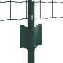 Reja con postes Verde 0.8 x 10 m Acero