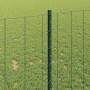 Reja con postes Verde 1 x 10 m Acero