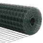 Reja con postes Verde 1 x 10 m Acero