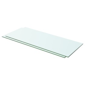 Shelves 2 units with transparent glass panel 60x20 cm by vidaXL, Shelves and shelves - Ref: Foro24-3051564, Price: 33,32 €, D...
