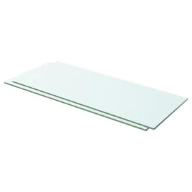 Shelves 2 units with transparent glass panel 60x20 cm by vidaXL, Shelves and shelves - Ref: Foro24-3051564, Price: 32,67 €, D...