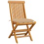 Gartensessel 4 Stück Massivholz Teak mit beigen Kissen von vidaXL, Gartenstühle - Ref: Foro24-3062586, Preis: 259,58 €, Rabat...