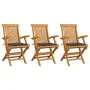 Garden chairs 3 pcs teak wood with anthracite gray cushions by vidaXL, Garden chairs - Ref: Foro24-3062514, Price: 241,73 €, ...