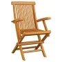 Gartenstühle 3 Stück Teakholz mit anthrazitgrauen Kissen von vidaXL, Gartenstühle - Ref: Foro24-3062514, Preis: 236,97 €, Rab...