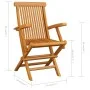 Gartenstühle 3 Stück Teakholz mit anthrazitgrauen Kissen von vidaXL, Gartenstühle - Ref: Foro24-3062514, Preis: 236,97 €, Rab...