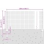 Reja con postes Verde 0.8 x 25 m Acero
