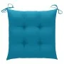Sillas de jardín 2 uds madera de teca con cojines azul claro de vidaXL, Sillas de jardín - Ref: Foro24-3062479, Precio: 144,4...