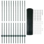 Reja con postes Verde 1.2 x 25 m Acero