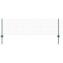 Reja con postes Verde 0.6 x 25 m Acero