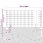 Reja con postes Verde 0.6 x 25 m Acero