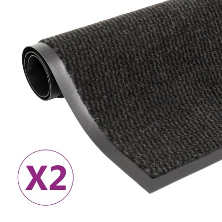Rechteckige Knoten-Eingangsmatten 2 Stück schwarz 90x150cm von vidaXL, Fußmatten - Ref: Foro24-3051614, Preis: 69,70 €, Rabat...