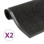 Rechteckige Knoten-Eingangsmatten 2 Stück schwarz 90x150cm von vidaXL, Fußmatten - Ref: Foro24-3051614, Preis: 68,43 €, Rabat...