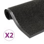 Rechteckige Knoten-Eingangsmatten 2 Stück schwarz 90x150cm von vidaXL, Fußmatten - Ref: Foro24-3051614, Preis: 69,70 €, Rabat...