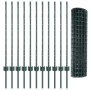 Reja con postes Verde 1 x 25 m Acero