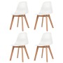 Sillas de comedor 4 unidades plástico blanco