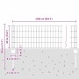 Reja con postes Verde 0.4 x 25 m Acero