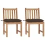 Garden chairs 2 units solid teak wood with cushions by vidaXL, Garden chairs - Ref: Foro24-3062939, Price: 231,21 €, Discount: %