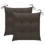 Gartenstühle 2 Einheiten aus massivem Teakholz mit Kissen von vidaXL, Gartenstühle - Ref: Foro24-3062939, Preis: 230,84 €, Ra...