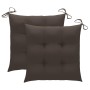 Gartenstühle 2 Einheiten aus massivem Teakholz mit Kissen von vidaXL, Gartenstühle - Ref: Foro24-3062939, Preis: 239,39 €, Ra...