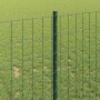 Reja con postes Verde 1 x 25 m Acero