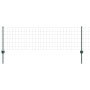 Reja con postes Verde 0.6 x 25 m Acero