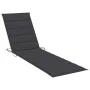 Lounger with solid teak wood table and cushion by vidaXL, Loungers - Ref: Foro24-3063021, Price: 315,63 €, Discount: %
