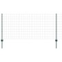 Reja con postes Verde 1 x 25 m Acero