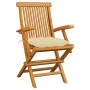 Garden chairs 3 units teak wood with cream white cushions by vidaXL, Garden chairs - Ref: Foro24-3062531, Price: 234,16 €, Di...