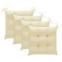 Garden chairs 3 units teak wood with cream white cushions by vidaXL, Garden chairs - Ref: Foro24-3062531, Price: 234,16 €, Di...