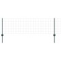 Reja con postes Verde 0.6 x 25 m Acero