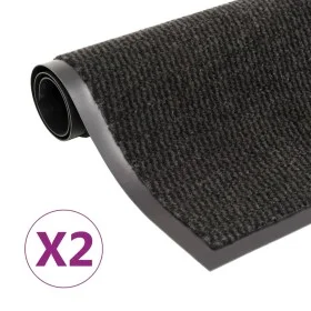 Rectangular knotted entrance mats 2 pcs black 60x90 cm by vidaXL, Doormats - Ref: Foro24-3051606, Price: 30,15 €, Discount: %