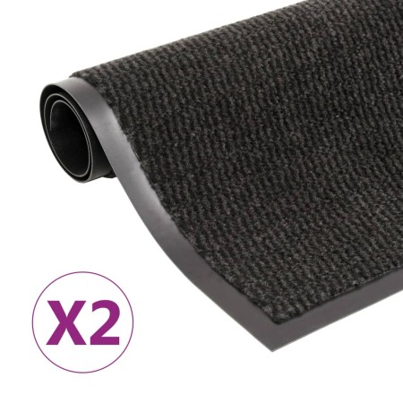 Rechteckige geknotete Eingangsmatten 2 Stück schwarz 60x90 cm von vidaXL, Fußmatten - Ref: Foro24-3051606, Preis: 30,61 €, Ra...