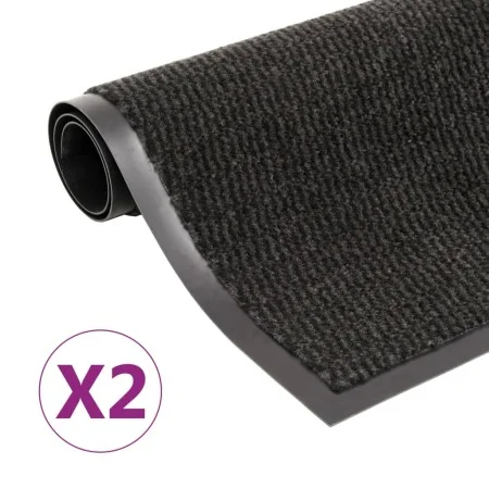 Rectangular knotted entrance mats 2 pcs black 60x90 cm by vidaXL, Doormats - Ref: Foro24-3051606, Price: 30,15 €, Discount: %
