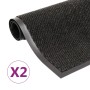 Rechteckige geknotete Eingangsmatten 2 Stück schwarz 60x90 cm von vidaXL, Fußmatten - Ref: Foro24-3051606, Preis: 30,61 €, Ra...