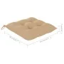 Gartenstühle 3 Stück aus massivem Teakholz mit beigen Kissen von vidaXL, Gartenstühle - Ref: Foro24-3062532, Preis: 238,95 €,...
