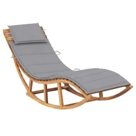 Schaukelstuhl-Liege mit massivem Teakholz und Kissen. von vidaXL, Liegen - Ref: Foro24-3063334, Preis: 350,75 €, Rabatt: %