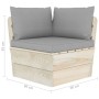 Corner sofa made of garden pallets with impregnated fir cushions by vidaXL, Modular outdoor sofas - Ref: Foro24-3063349, Pric...