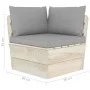 Corner sofa made of garden pallets with impregnated fir cushions by vidaXL, Modular outdoor sofas - Ref: Foro24-3063349, Pric...
