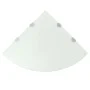 Estantes esquina 2 uds soportes cromados vidrio blanco 45x45 cm de vidaXL, Estantes y estanterías - Ref: Foro24-3051600, Prec...