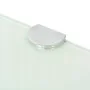 Estantes esquina 2 uds soportes cromados vidrio blanco 45x45 cm de vidaXL, Estantes y estanterías - Ref: Foro24-3051600, Prec...